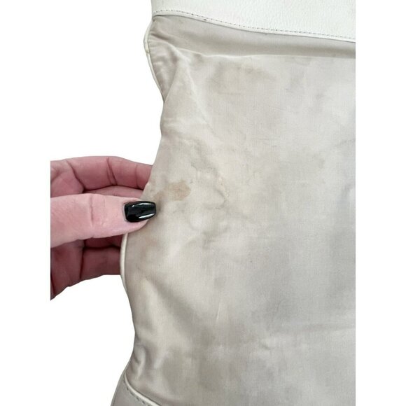 Burberry Cream Canvas Stowell Roll Up Tote Vintage 80s - Picture 10 of 11